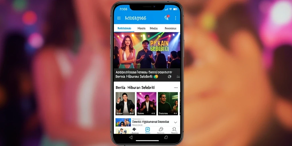 Tampilan antarmuka MT966 untuk berita hiburan selebriti yang menarik.