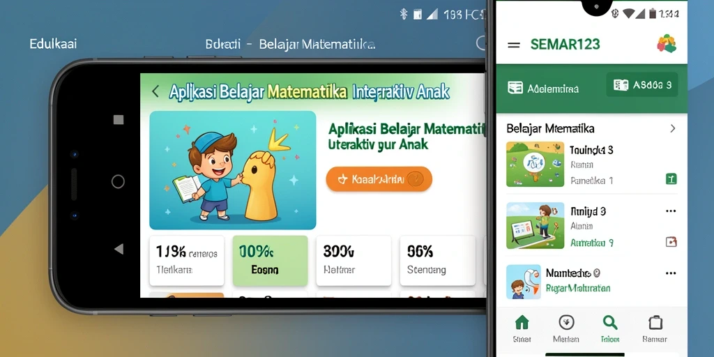 Tampilan antarmuka aplikasi SEMAR123 yang menarik dan edukatif.